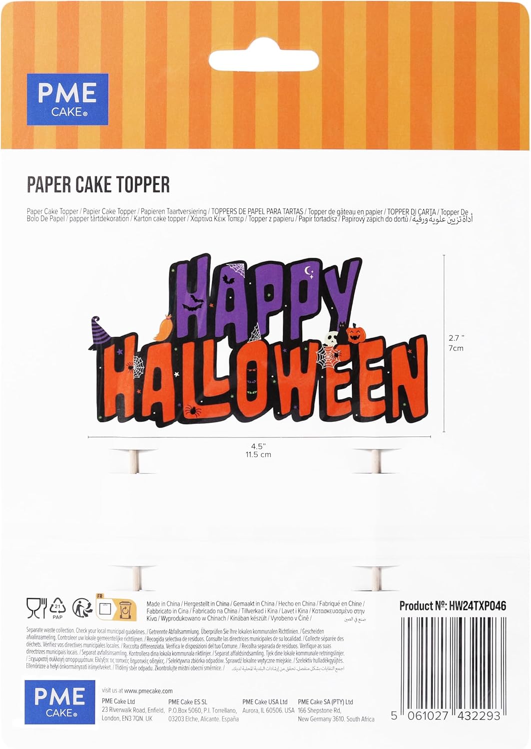 Happy Halloween Cake Topper