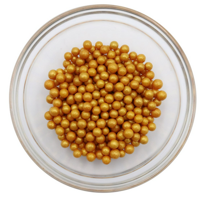 Gold Sugar Pearls - 6mm, 2.75oz