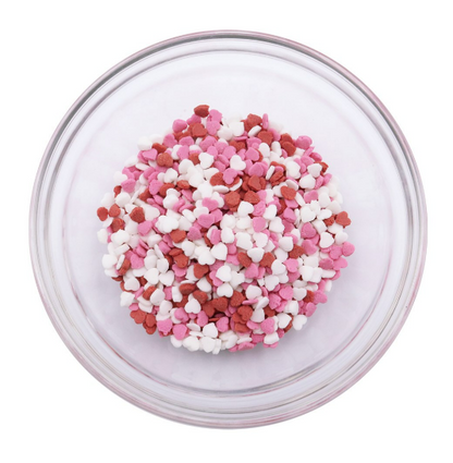 Micro Mini Red, White and Pink Heart Sprinkles, 2.12oz