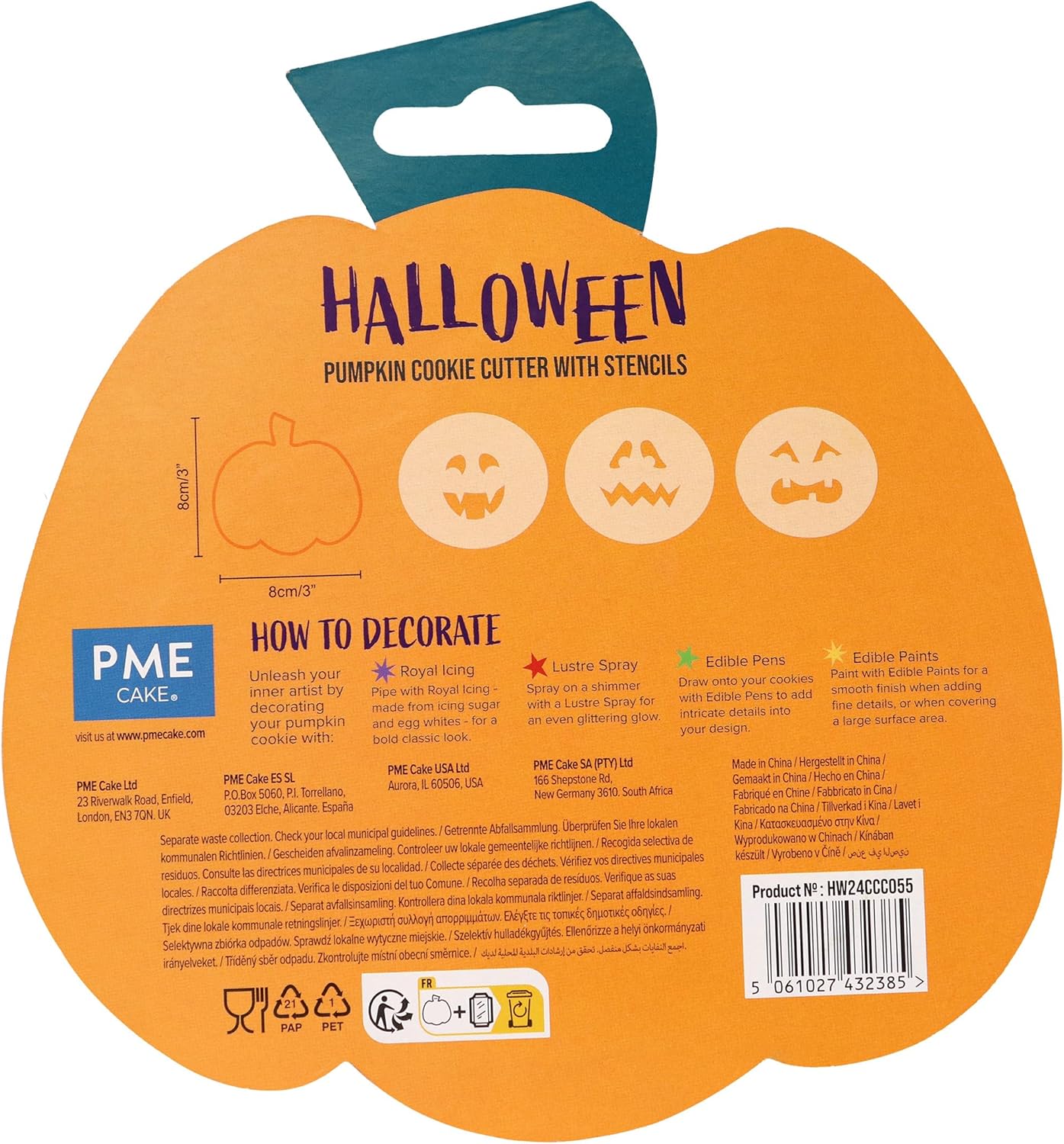 PME Pumpkin Cookie Cutter with Stencils
