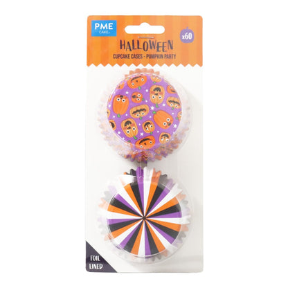 Pumpkin Party, Foil Lined Cupcake Liners - 60 Liners