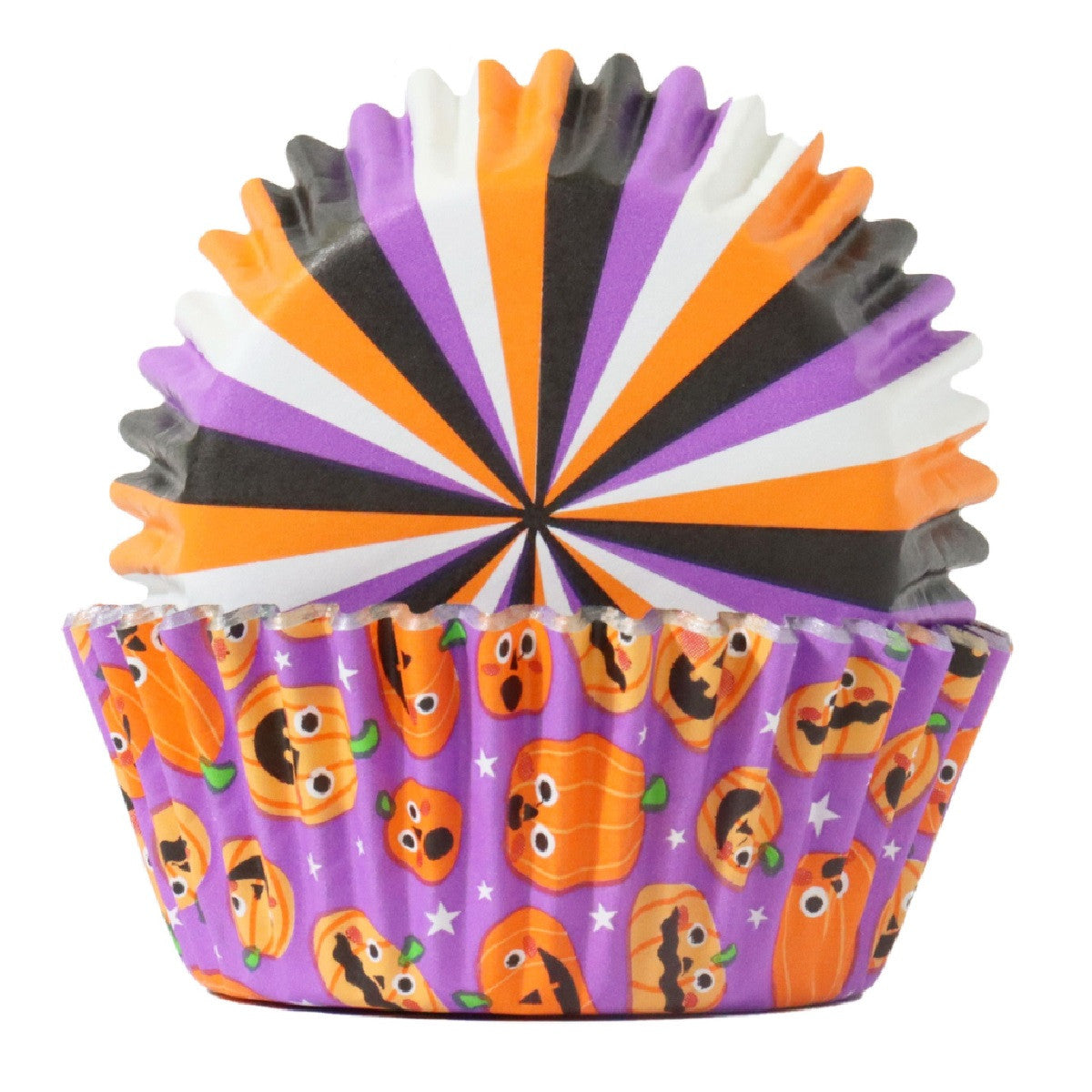Pumpkin Party, Foil Lined Cupcake Liners - 60 Liners