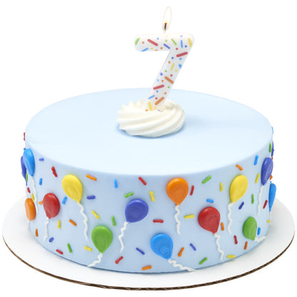 Rainbow Sprinkle Candle - Number 7