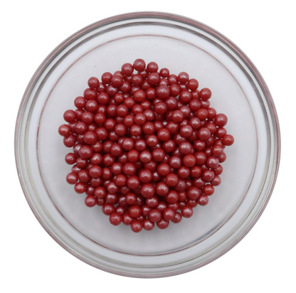 Red Sugar Pearls - 6mm, 2.75oz