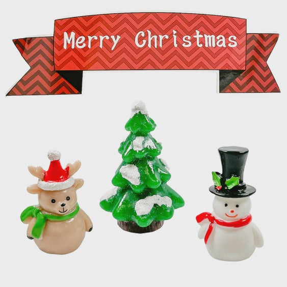 Gingerbread House Decorations - Tree, Snowman and Reindeer
