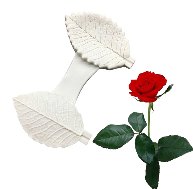 Rose Leaf and Veiner Silicone Mold