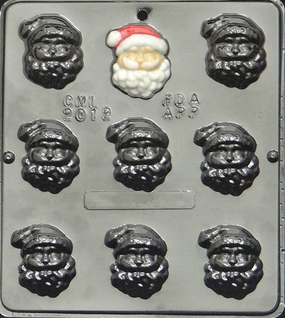 Santa Face  with Curly Beard Chocolate Mold