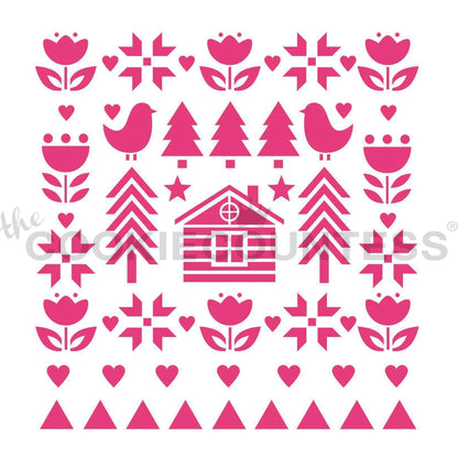 Scandi Folk Art Stencil