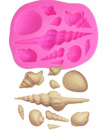 Seashell Silicone Mold with 10 Cavities