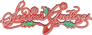 Seasons Greetings with Snowflakes Plaque / Layon