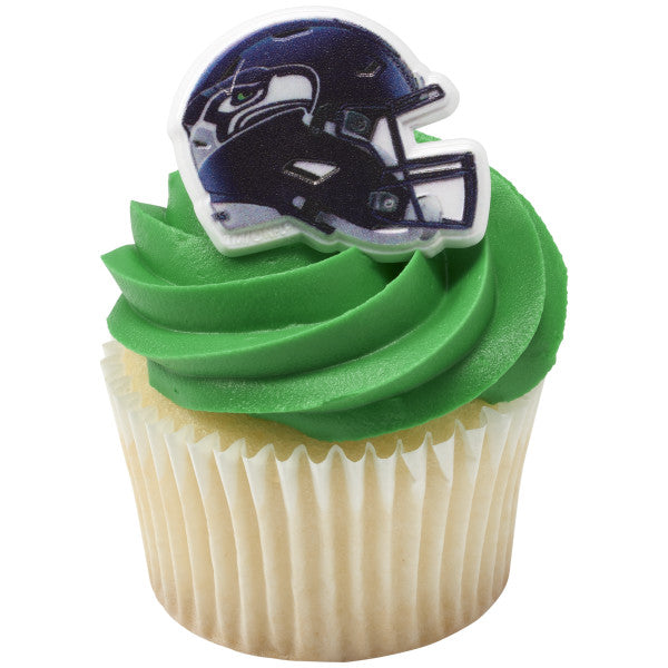 Seattle Seahawk Cupcake Rings - 12 Rings
