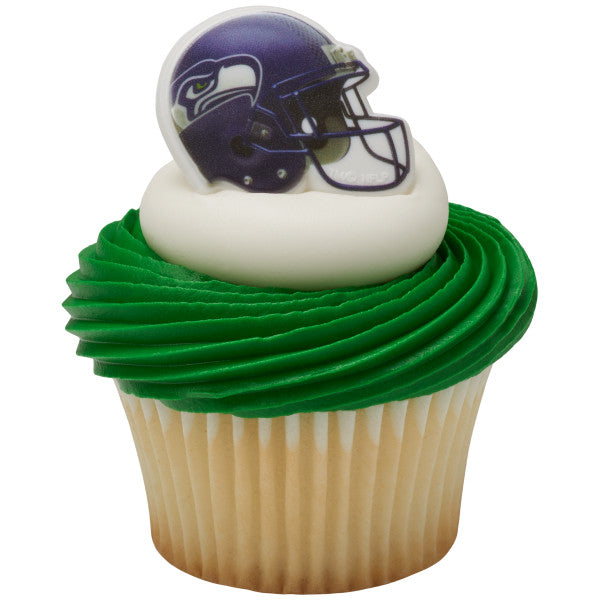 Seattle Seahawk Cupcake Rings - 12 Rings