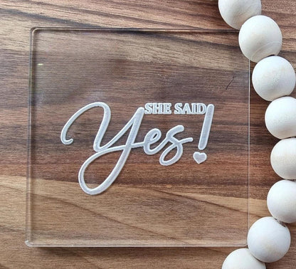 Fondant Debosser - She Said Yes