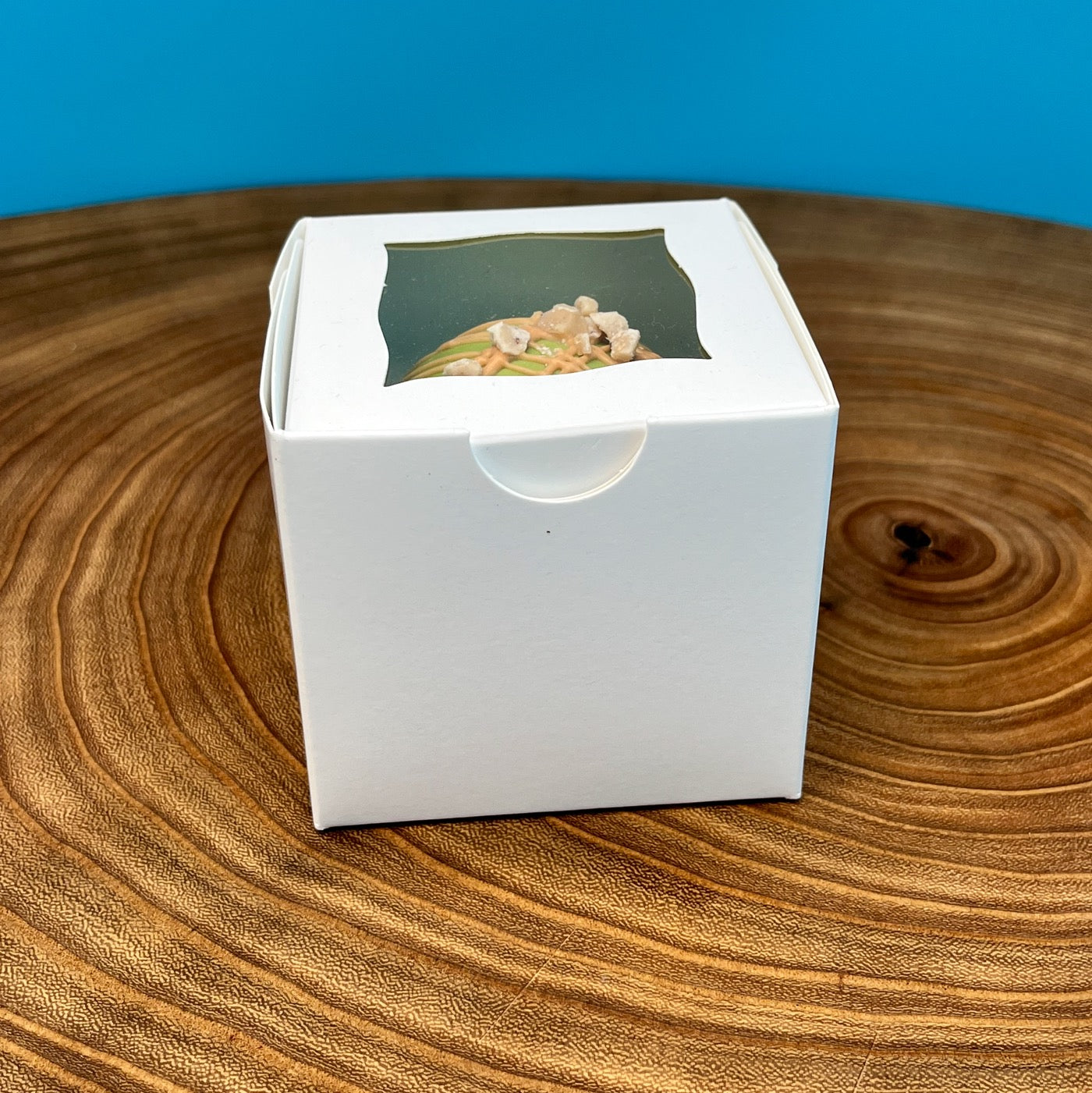 White Cocoa Bomb Box with Window for 1 Cocoa Bomb