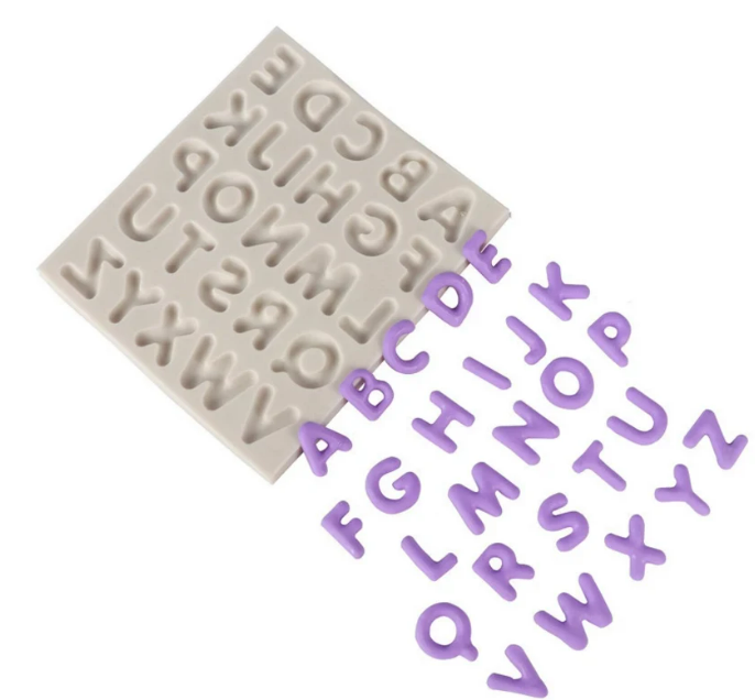 Small Letters Silicone Mold