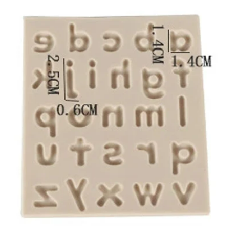 Small Letters Silicone Mold