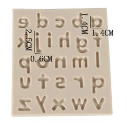 Small Letters Silicone Mold