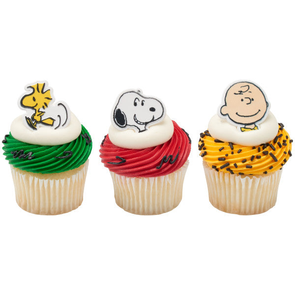Peanuts® Snoopy®, Charlie Brown and Woodstock® Cupcake Rings - 12 Rings