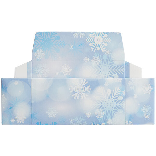 Light Blue Snowflakes Candy Box, 1lb, 1 Piece Folding Box
