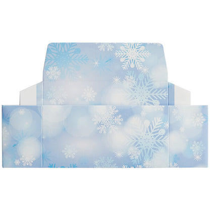 Light Blue Snowflakes Candy Box, 1lb, 1 Piece Folding Box