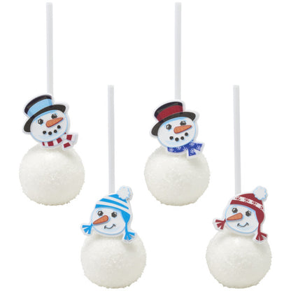 Snowman Friends Cupcake Rings - 12 Rings
