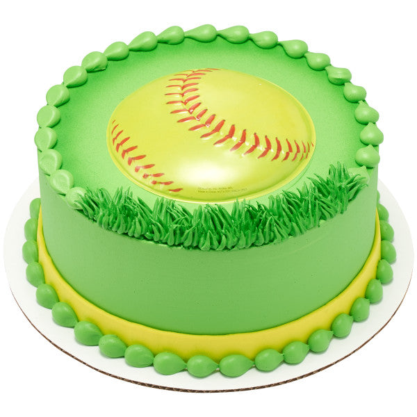 Softball Cake Topper Pop Top