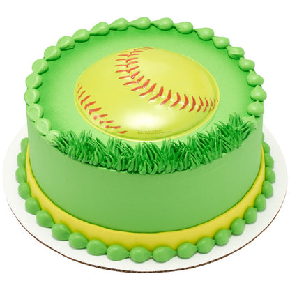 Softball Cake Topper Pop Top
