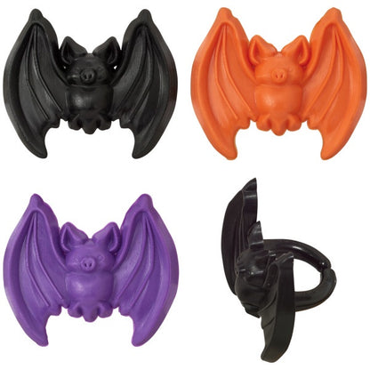 Spooky Bat Cupcake Rings - 12 Rings