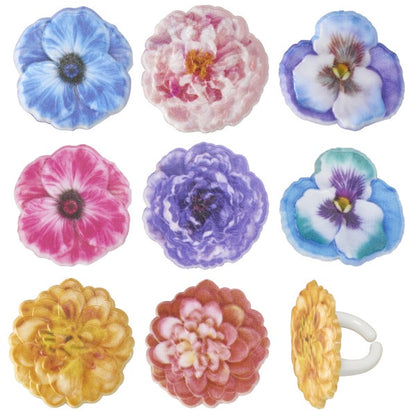 Spring Garden Cupcake Rings - 12 Rings