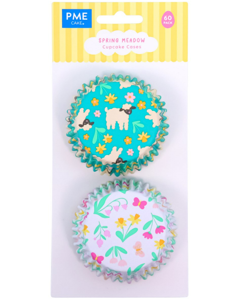 Easter Foil-Lined Cupcake Liners - Spring Meadow (Set of 60)