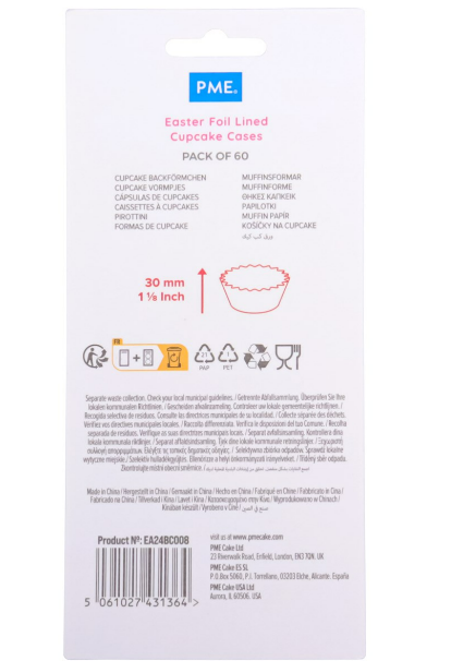 Easter Foil-Lined Cupcake Liners - Spring Meadow (Set of 60)