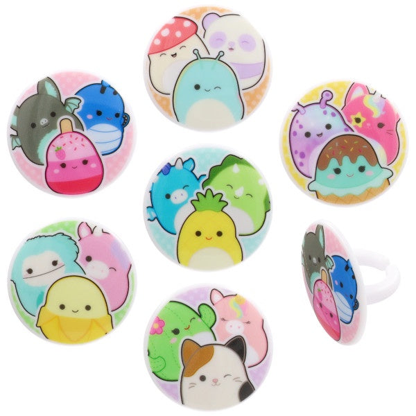 Squishmallows Squish Cupcake Rings - 12 Rings