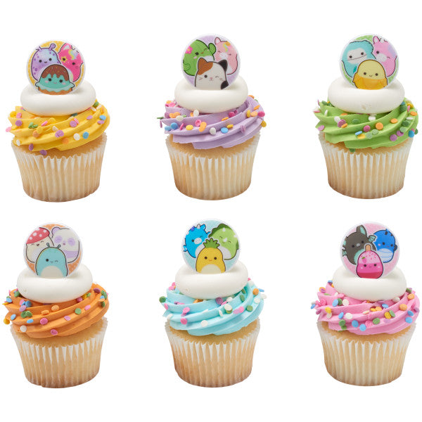 Squishmallows Squish Cupcake Rings - 12 Rings