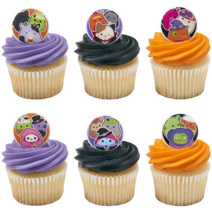 Squishmallows Halloween Squad Cupcake Rings - 12 Rings