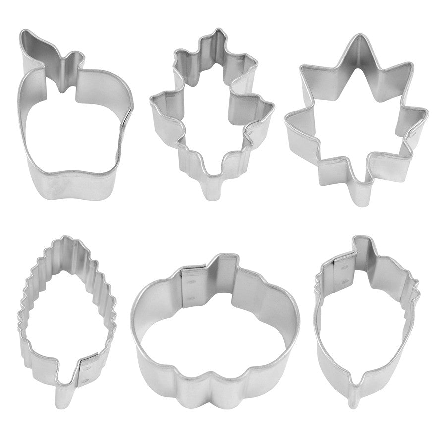 6 Piece Mini Leaf Cookie Cutter Set