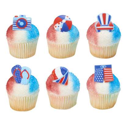 Summer Fun Cupcake Rings -12 Cupcake Rings