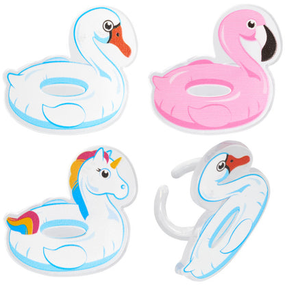 Pool Floatie Cupcake Rings - 12 Rings
