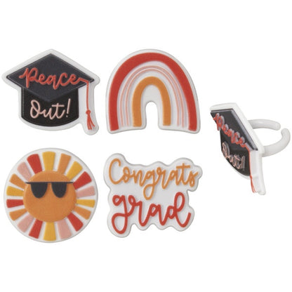 Sunshine Grad Cupcake Rings - 12 Rings