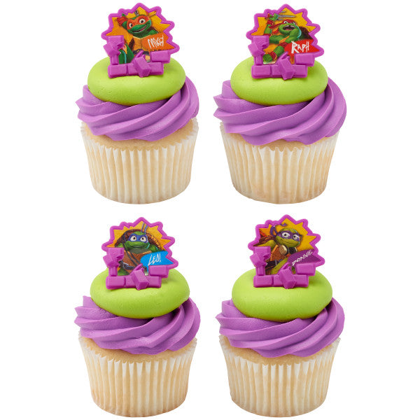 Teenage Mutant Ninja Turtles Turtle Power Cupcake Rings - 12 Rings