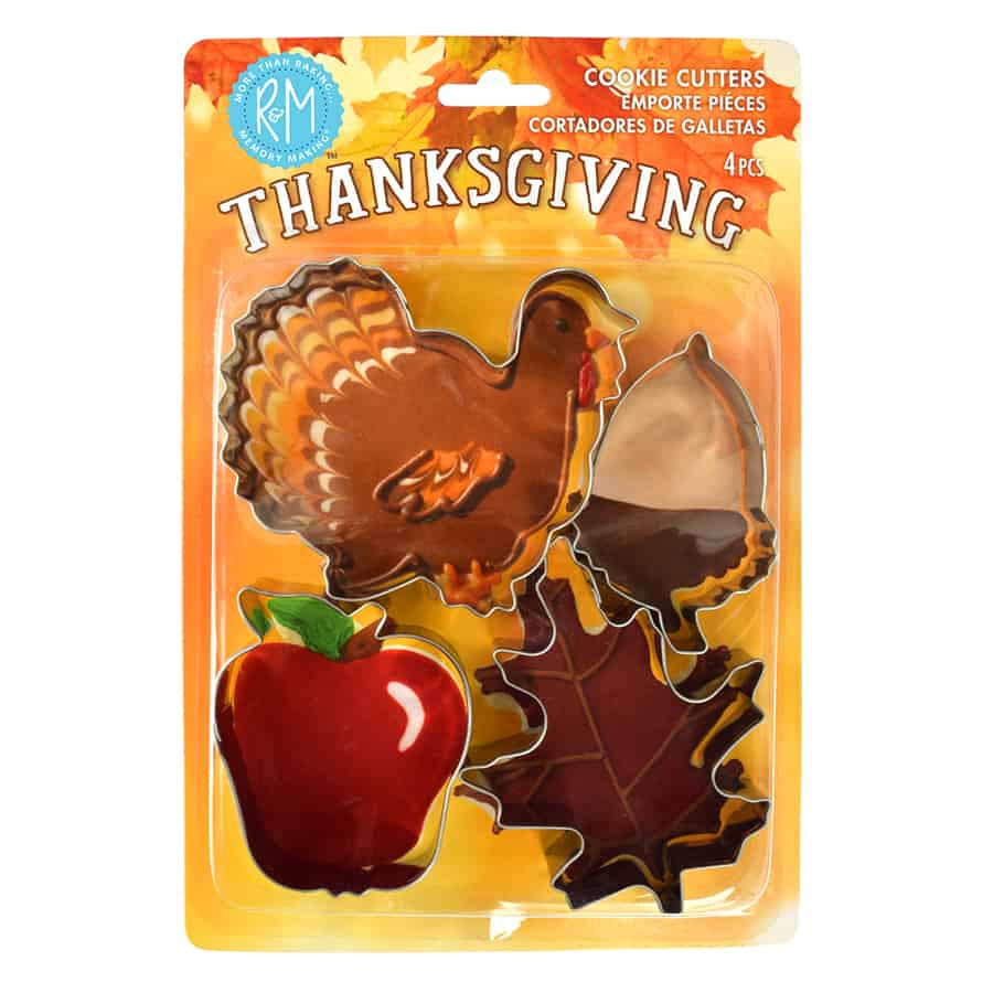 Thanksgiving Cookie Cutter Set, 4 Pieces