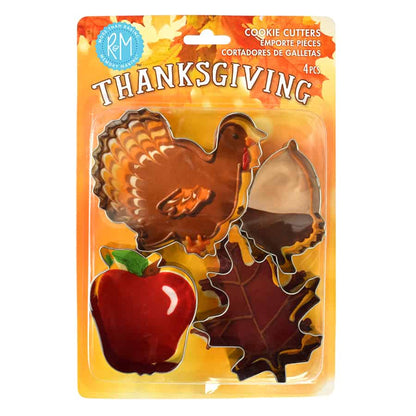 Thanksgiving Cookie Cutter Set, 4 Pieces