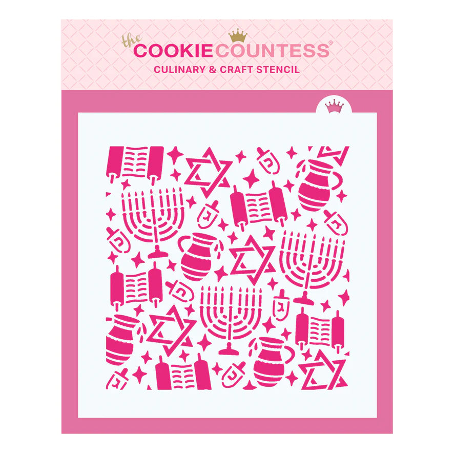 Hanukkah Pattern Stencil
