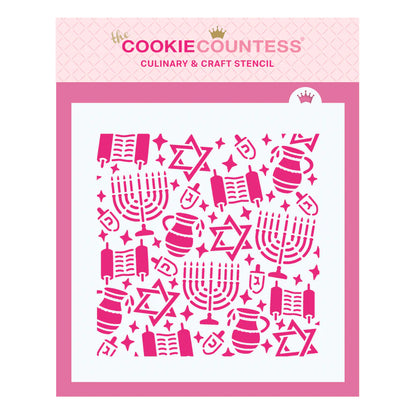 Hanukkah Pattern Stencil
