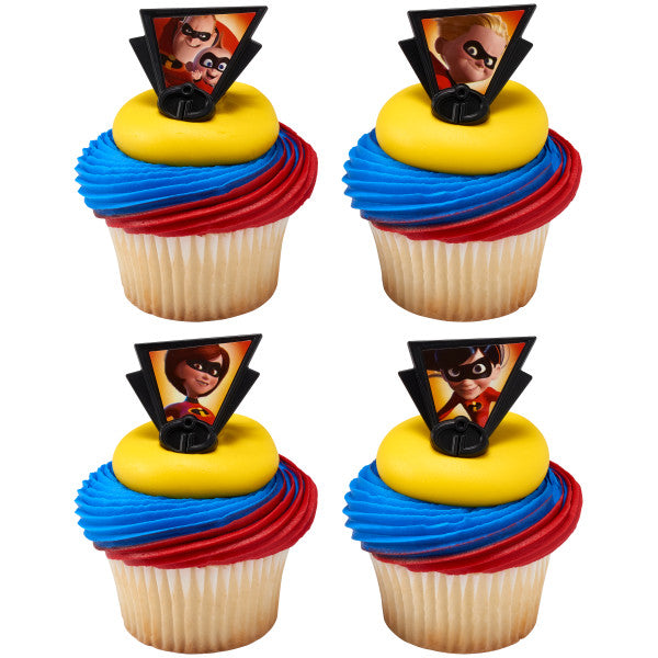 Incredibles 2 Dynamic Family Cupcake Rings - 12 Cupcake Rings