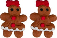 Tiny Royal Icing Gingerbread Girl - 6 Pieces