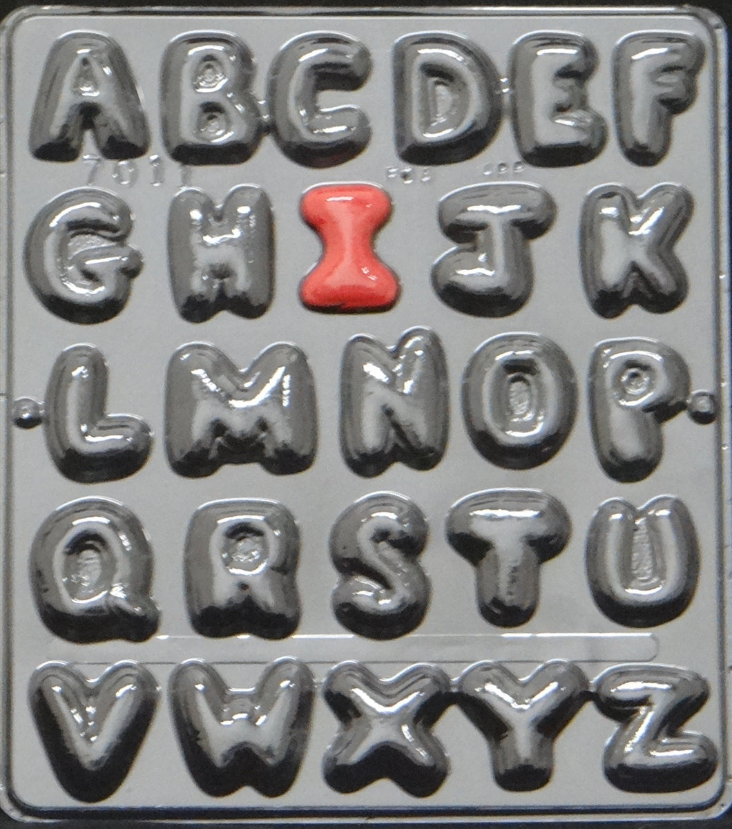 1.25 Inch, Alphabet Chocolate Mold