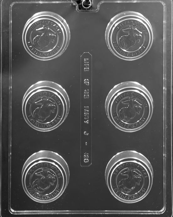 US Marines Chocolate Covered Cookie Mold
