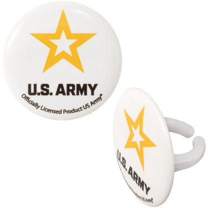 US Army Cupcake Rings - 12 Cupcake Rings