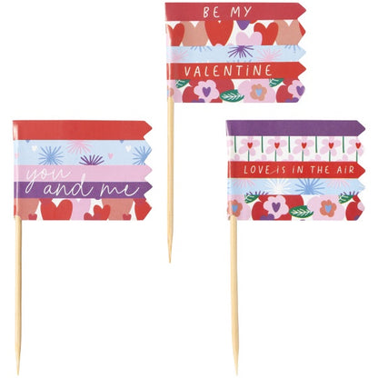 Valentine Love Assortment Cupcake Picks - 12 Picks