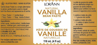 Natural Vanilla Bean Paste, 4oz, Lorann Oils